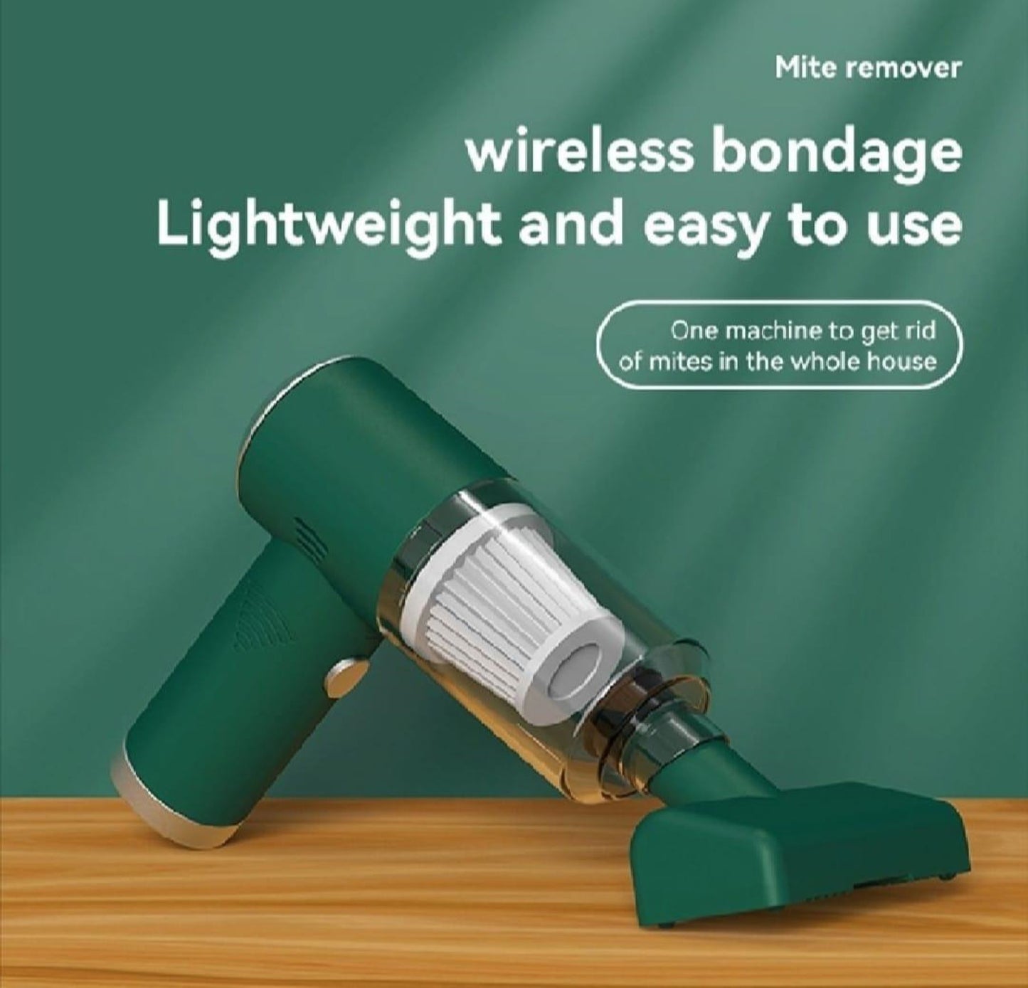 Portable Car Vacuum Green ABS 7"