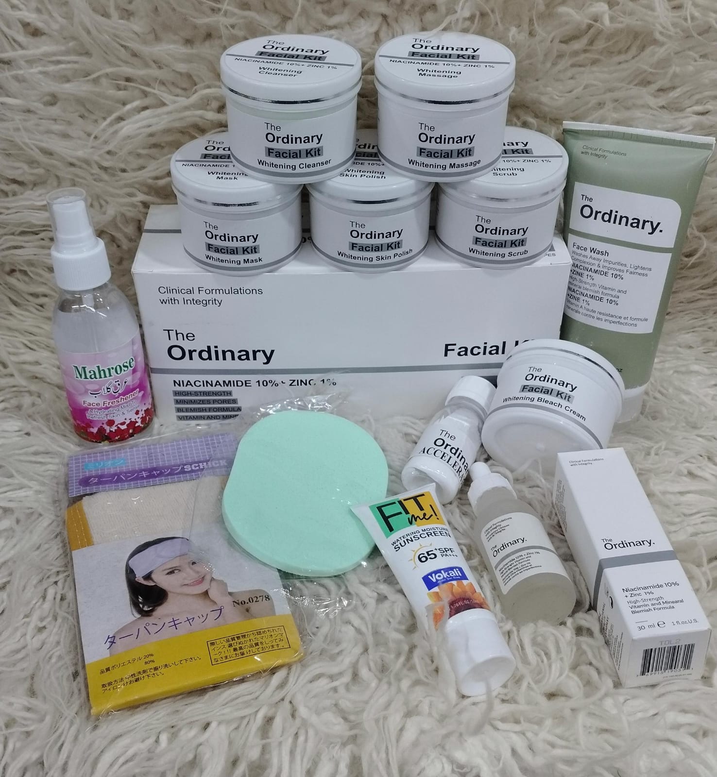Ordinary New Facial Kit Complete Set - Full 7 Piece Facial Care Kit for Glowing Skin - Includes Face Wash, Scrub, Cream, Masque, Steamer - For Men & Women